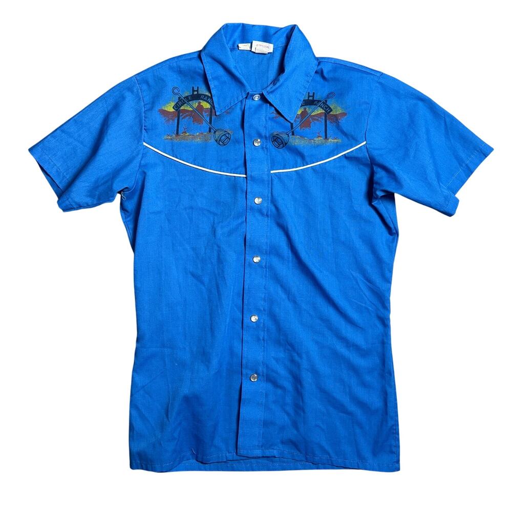 Montgomery ward VTG pearl snap button ranchwear dress shirt‎ 16